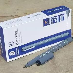 스테들러 0.3mm Fineliner pigment liner 블랙 1다스