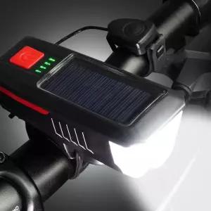 자전거 킥보드 태양광 충전 라이트 전조등 전자벨 LED 자전거라이트 281E4