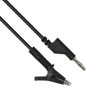 강원전자 NETmate NMC-BC05B 바나나 플러그/잭 - 악어 클립 케이블 0.5m (블랙) /밀알