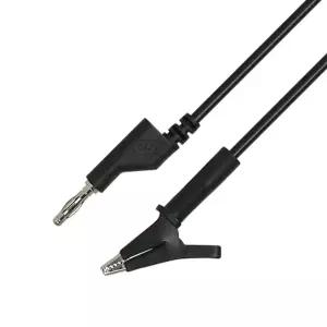 PCB기판집게연결 바나나플러그악어클립 케이블 0.5m 블랙