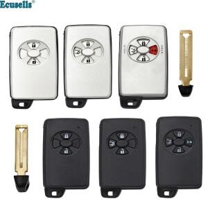 Ecusells 2/3/4 버튼 Toyota Avalon RAV4 Yaris Reiz Corolla 용 스마트 원격 키 쉘 케이스 Fob