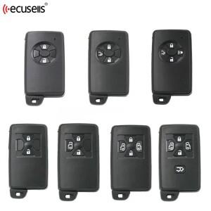 교체 쉘 2/3/4/5 버튼 스마트 원격 키 Fob for TOYOTA RAV4 Vitz Ractis 자동차 빈 케이스