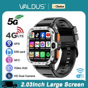 발두스 PGD 안드로이드 스마트워치 남성용 GPS 16G/64G ROM 저장용량 HD 듀얼 카메라 NFC 4G 5G S M 카드 W F 무선 고속 인터넷 시계