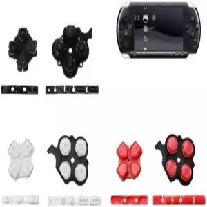 PSP3000 십자 버튼 홈 고무 키패드 세트 교체 수리 부품 호환품 블랙