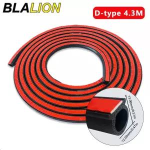 풍절음고무몰딩 소음 진동방지 BLALION 자동차 고무 도어 씰링 빅 D 타입 후드 트렁크 씰 스트립 범용 방지