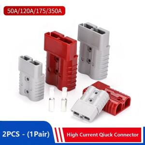 50A 120A 175A 600V 2 핀 커넥터 고전류 배터리 지게차 자동차 RV UPS 인버터 용  충전 전원 플매트 카펫