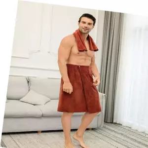 사우나 목욕가운 스커트 샤워 가운 남성용 웨어러블