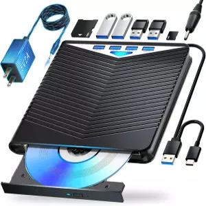 블루레이 버너 USB 3.0 및 Type-C와 호환되는 Dainty 7-in-1 외장 드라이브 읽기/쓰기 BD/DVD/CD Windows