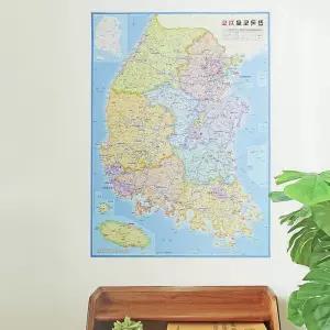 GDM 한국 전국도로지도 50x70cm 국내지도 대한민국도로지도 지도포스터 나우맵지도 wyF878C