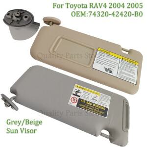 toyota호환 RAV4 2004 자동차 선 바이저 왼쪽 운전자 측 그늘 차단 그레이 OR 베이지 액세서리 74320-42420