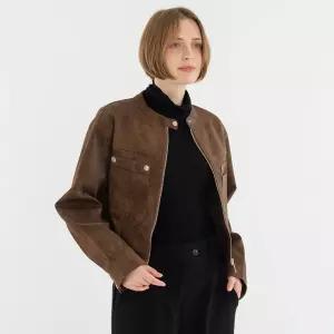 집업 차이나 인조 가죽 쟈켓