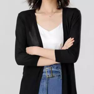 여름 가을 아우터 가벼운 세련된 슬림 데일리 시스루 루즈핏 여성 니트 7컬러 롱가디건