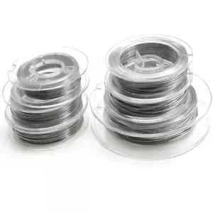 10미터 0.31mm 316L 스테인리스 스틸 비딩 와이어 로프 실 DIY 공예 목걸이 팔찌 쥬얼리 제작 재료