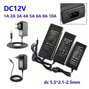 AC 220V를 DC 12V로 변환하는 스위칭 전원 공급 장치 어댑터 AC-DC 12V 1A 2A 3A 4A 5A 6A 8A 10A 변압기 LED 12V 전원 공급 장치 SMPS