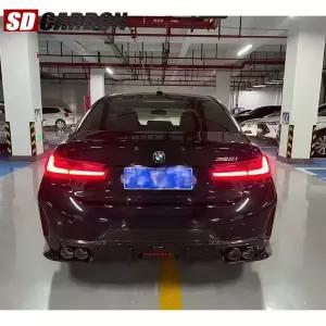 BMW 3시리즈 2023 G20 G28 카본 파이버 리어 범퍼 디퓨저 업그레이드 호환