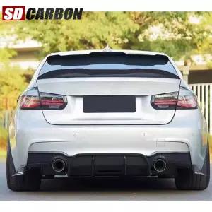 BMW 3시리즈 F30 F35 GEEX 스타일 카본 파이버 리어 범퍼 디퓨저 스플리터 호환