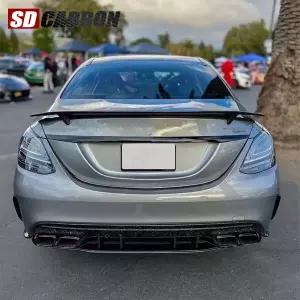 벤츠 C클래스 W205 C43 C63 4도어 카본 리어 범퍼 디퓨저 호환