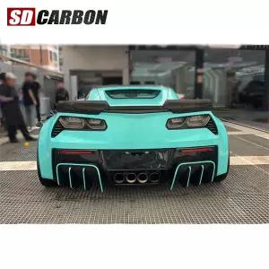 쉐보레 콜벳 C7 Z06 14-19 카본 리어 범퍼 디퓨저 스플리터 호환