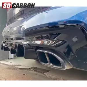 BMW X3 G01 28i 30i M 스포츠 F97 리얼 카본 파이버 리어 범퍼 디퓨저 립