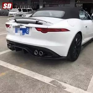 재규어 F타입 15-19 카본 파이버 리어 범퍼 디퓨저 립 스플리터 호환