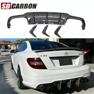 벤츠 C클래스 W204 C63 AMG 12-14 카본 파이버 리어 범퍼 디퓨저 호환