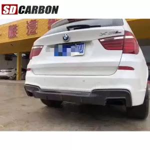 BMW X3 F25 14-18 카본 파이버 백 립 리어 범퍼 디퓨저 호환