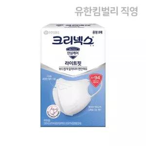 크리넥스 KF94 마스크 라이트핏 새부리형 화이트 중형 8PX1개 MNS
