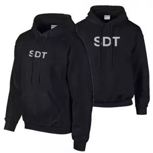 블랙 스포츠 기모 밀리터리 후드티 SDT