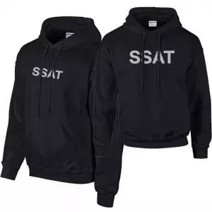 블랙 스포츠 기모 밀리터리 후드티 SSAT