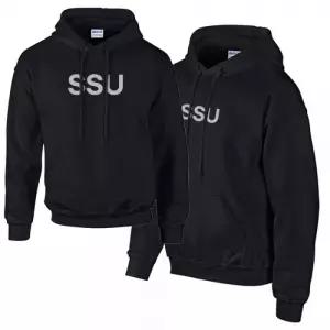 블랙 스포츠 기모 밀리터리 후드티 SSU