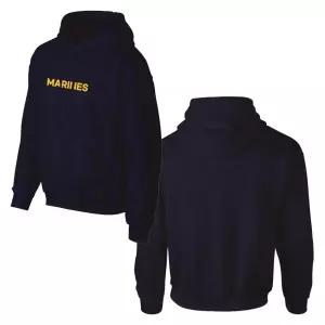 밀리터리 MARINES 기모 후드티 네이비 옐로우