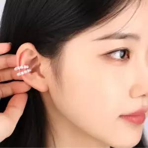 귀않뚫는 귀걸이 이어커프 진주 한쌍 귀찌 링귀찌 귀안뚫는귀걸이 이어커프