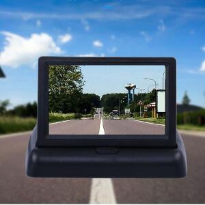 자동차 모니터 디스플레이 접이식 컬러 Tft LCD 4.3인치 미러 HD 화면 사이드 카메라 백업 Reaverse