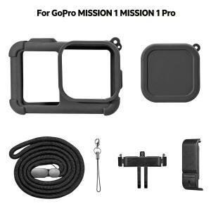 GoPro MISSION 1 충전식 배터리 도어용 실리콘 보호 케이스 자기식 퀵 마운트  카메라 액세서리