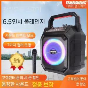 휴대용 노래방기계 반주기 스피커 가족 친척모임 축제  휴대용무선마이크 대용량 야외 행사용