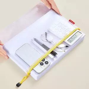 파우치 지퍼백 두껍고 A4 방수 투명 튼튼한 지퍼 PVC