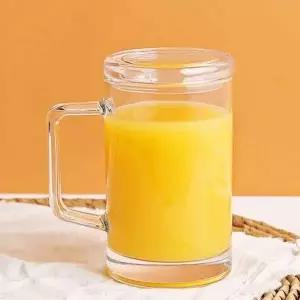 손잡이컵 380ml 물컵 홈카페유리컵 아이스잔 유리머그컵 WFPBMQ9