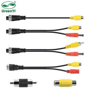 도착 4Pin 항공 머리 남성/여성 RCA DC 케이블 플러그 어댑터 변환기 자동차 DVR 모니터 CCTV 카메라