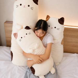네모 고양이 모찌 인형 동물 쿠션 바디필로우 70cm