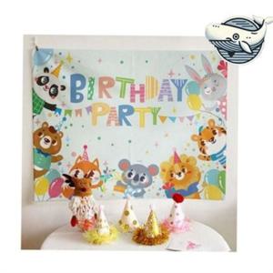 생일 파티 200x150cm 아동 생일 파티 포스터 어린이 집들이 아동 포스터 거실 벽면 인테리어 테이블보