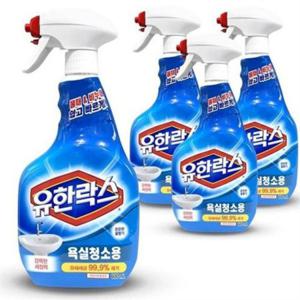 욕실 청소 스프레이 600ml4개 화장실 청소 세정제 욕실용 화장실용 변기 욕조 제거 물때 곰팡이 홈케어