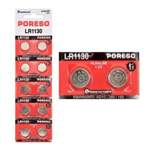 알카라인 실용형 무수은 포레소 PORESO LR1130 (100알) 1.5V 건전지