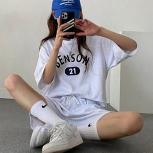 여름코디 아노락세트 여성 트레이닝복 아노락 세트 상하의 반바지 여성아노락 셋업코디 여름 반팔