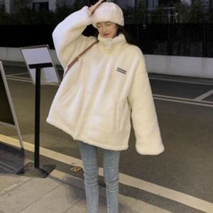 화이트 점퍼 포근한 뽀글이 플리스 집업 후리스 여자