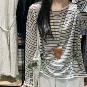 단가라 캐주얼룩 루즈핏 루즈핏티 롱슬리브 단가라티 꾸안꾸룩 데일리