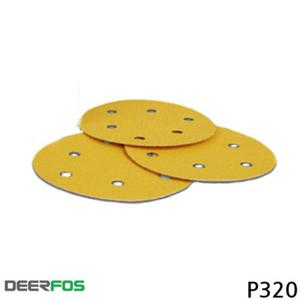 디어포스 125mm 6H 샌드페이퍼 100매입 320방 그라인더페이퍼 흡진사포 종이사포