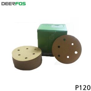 디어포스 125mm 6H 샌드페이퍼 100매입 120방 그라인더페이퍼 흡진사포 종이사포