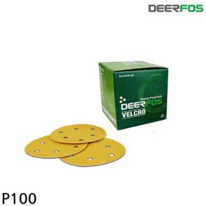 디어포스 125mm 6H 샌드페이퍼 100매입 100방 그라인더페이퍼 흡진사포 종이사포