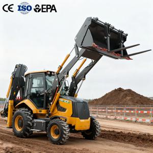 새로운 7.8톤 굴삭기 로더 4x4 백호로더 다목적 4륜구동 전지형 디젤 농업용 트랙터 건설기계