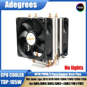 X99 CPU 공랭 쿨러 3PIN/4PIN 무광 PC 프로세서 라디에이터 인텔 LGA 1151 1155 1200 1700 2011 AMD AM3 AM4 AM5용